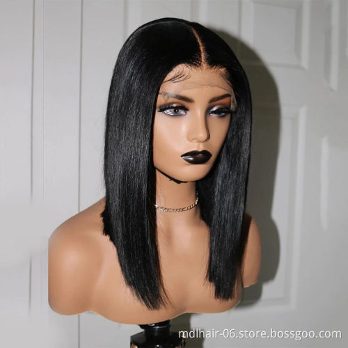 New Arrival Human Hair Straight Wave Lace Closure Wig 100% Unprocessed Raw Brazilian Virgin Cuticle Aligned Human Hair Wig